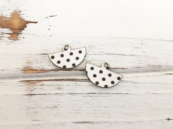 3 Styles in 1 Earrings - White and Black Polka Dots