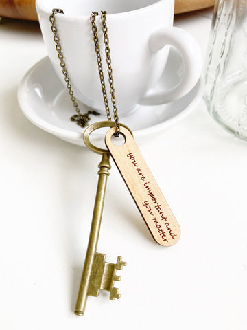 You Are Important and You Matter Reminder Necklace