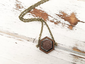 Brown Essential Oil Diffuser Necklace 