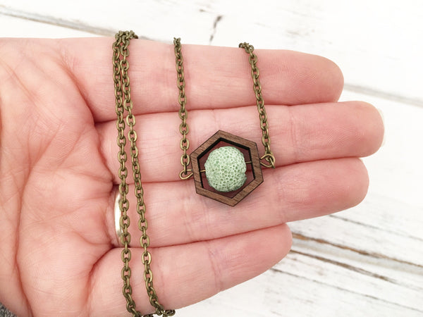 Mint Essential Oil Diffuser Necklace 